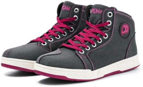 IRON JIA'S Motorradschuhe Herren Damen Motorradstiefel CE-konform | rutschfeste atmungsaktive Street-Casual-Biker-Boots seitlichen Reißverschlüssen Knöchelstütze und Schaltkissen R