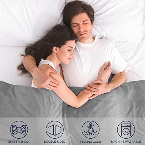 Image of EXQ Home Weighted Blanket Cover 48x72 -Queen Size Premium Soft for Weighted Blanket with Zipper,Machine Washable Duvet Cover (Dark Grey,Duvet Cover Only)