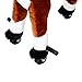 Qaba Kids Plush Ride On Toy Walking Horse with Wheels and Realistic Sounds, 30