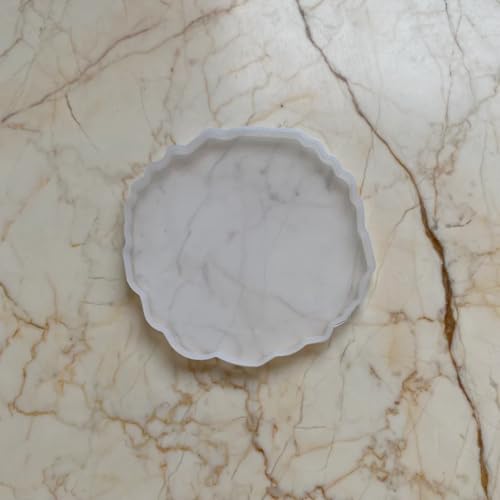Image of R H Lifestyle Silicone Moulds Round Resin Art Mould Agate Coaster Mould for Resin Art Epoxy Casting Mould Tray Photo Frame Mold Resin Coaster Mould Set of 4, 4 Inch