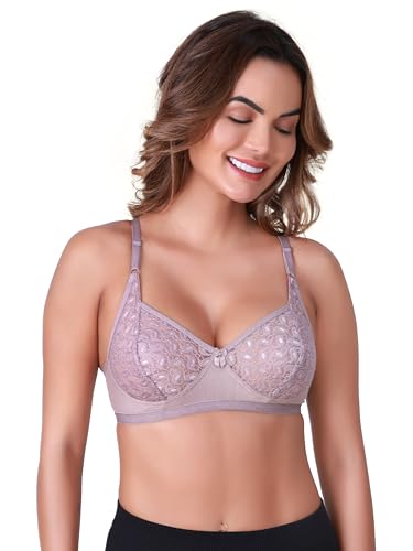 Image of SKDREAMS Naina Net Seamed Non Padded Full Coverage Non-Wired Women Full Coverage Bra