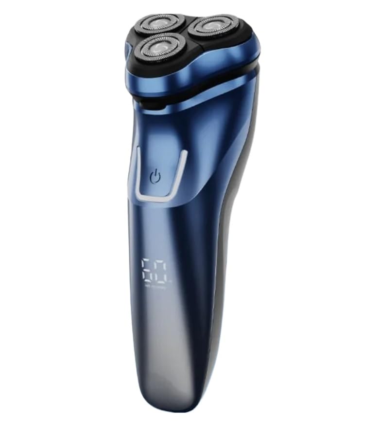 Herrenrasierer V1 Pro – Ultra-präzise 4D-Klingen und integrierter Trimmer für eine gründliche und angenehme Rasur(Blau)