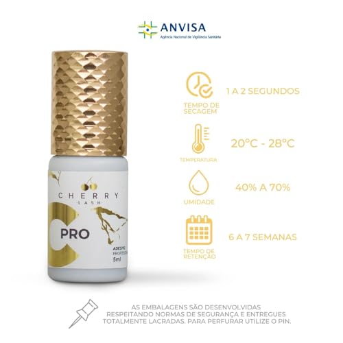 Cola Pro C Cherry Lash 5ml para Extensão de Cílios