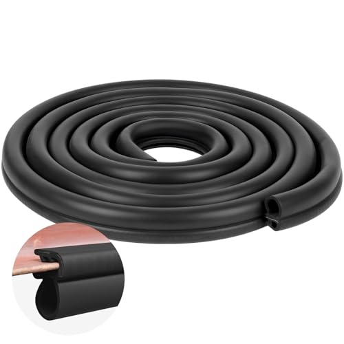 Flintronic Burlete Puerta Garaje, 3M Cinta de Sellado Multiuso para Puerta de Garaje, Unta de Sellado de Goma, Adecuado para Puertas de Tarjeta con Espesor de Chapa de 3 mm