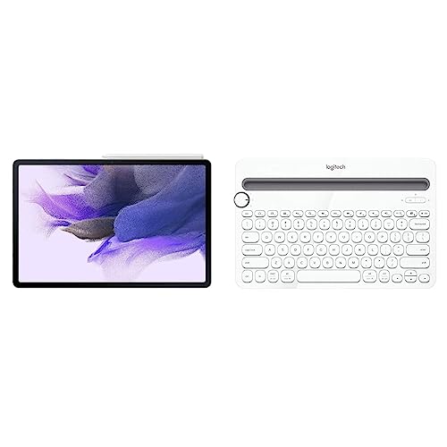 Image of Samsung Tab S7 FE 4GB RAM 64GB Storage with Logitech K480 Wireless Multi-Device Keyboard - White