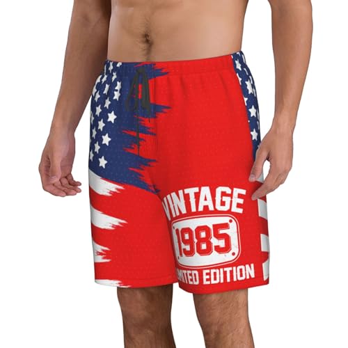 Funny 1985 Vintage 40th Birthday Gifts 40 Years Old Gifts Mens Swim Trunks Men's Long Boardshorts Mens Bathing Suits2