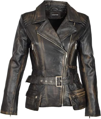 Womens Genuine Lambskin Leather Jacket | Classic rider leather jacket | Black Leather Jacket Women | Womens Leather Jacket