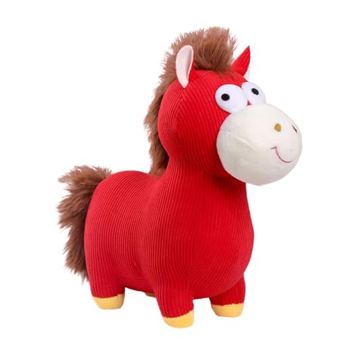 Cheval en peluche année du cheval chinois 2026 doudou mignon canapé maison bureau