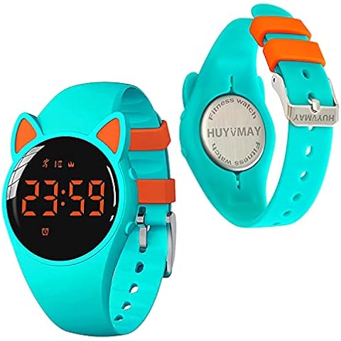 HUYVMAY Kinder Fitness Uhr Schrittzähler Uhr ohne App und Handy, 1 Stunde Aufladung für 20 Tage Nutzung, IP68 wasserdichte Fitnessuhr für Kinder Jungen Mädchen,Studenten Armbanduhr mit Wecker Stoppuhr Cover