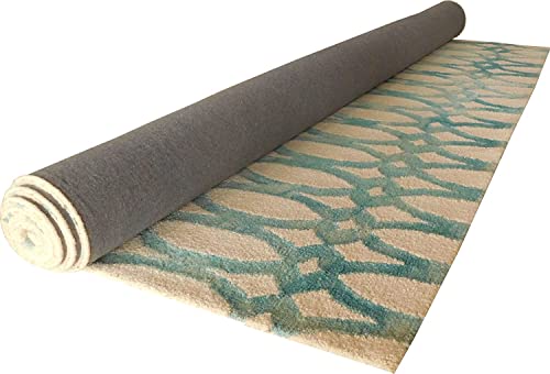Image of Export Quality Handtufted Woolen Carpet for Living Room Bedroom & Hall - Color - Royal Green /Beige - Size - 12 x 18 Feet