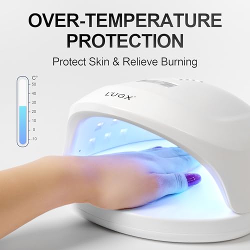 L'UGX Lâmpada de Unha Led Uv Recarregável, Lâmpada de Unha Sem Fio de 60 W, Secador de Unha Profiss