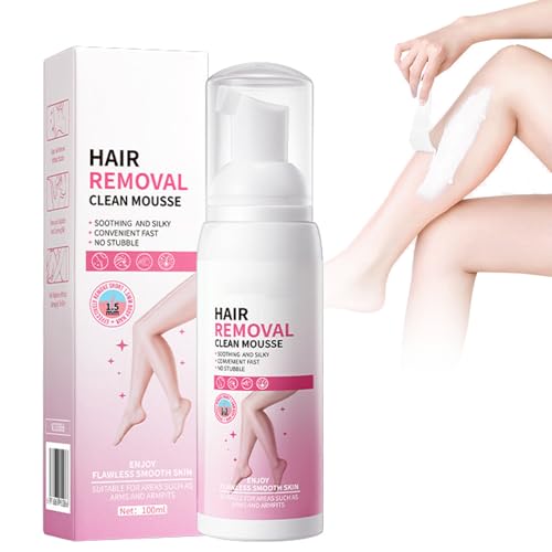 Mousse Hair Removal Spray, Spray de Depilación, Depilatorio para Mujeres y Hombres, Crema Depilatoria, Suave y No Irritante para Rostro, Axilas, Brazos, Piernas, Bikini