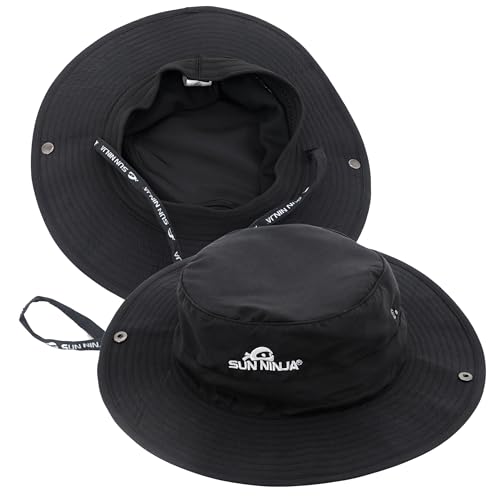 Image of SUN NINJA Bucket Hat for Men & Women, Cooling with Adjustable Strap, Wide Brim, UPF UV 50+ Protection, Foldable for Outdoors