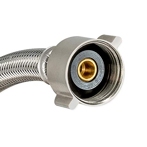Eastman 48086 Flexible Toilet Connector, Stainless Steel Braided Hose With Ballcock Nuts, 7/8-Inch B/C X 1/2-Inch Fip Inlet, 20-Inch Length #TOP2