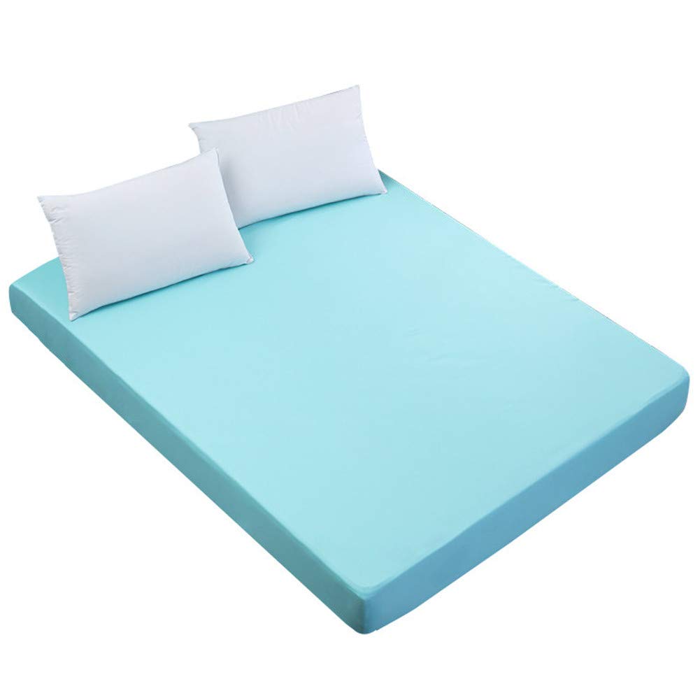 GODGETS Extra Elastic and Resistant Fully Enclosed Mattress Cover Waterproof Mattress Protector Dustproof Bed Cover,Lake Blue,90x200x25 CM โ image 1