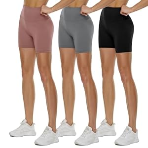 QGGQDD Damen Kompressionsshorts 3er-Pack