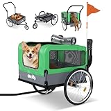 Deckly 4in1 Dog Bike Trailer - Dog Bicycle Trailer Attachment with 88lb Max Weight, Smooth Rolling Wheels Stroller - Pet Bike Carrier for Dogs, Versatile Pulling Cart for Cargo & Small/Large Dogs