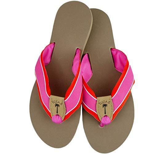 Eliza B Pink Punch Ribbon Sandal with Almond Sole (9)