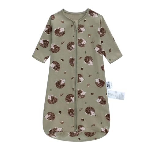Image of Miracle Baby Sleep Sack with Long Sleeve, 100% Breathable Cotton Wearable Blanket with Two-Way Zipper for Infants 0–18 Months