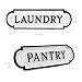 AuldHome Design Farmhouse Decor Metal Signs, Set of 4 Decorative Cast Iron Door Room Plaques w/ 