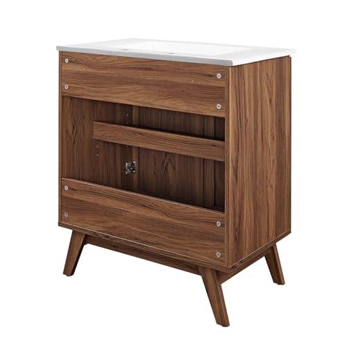 30 Inch Modway Soma Bathroom Vanity for White Walnut Décor