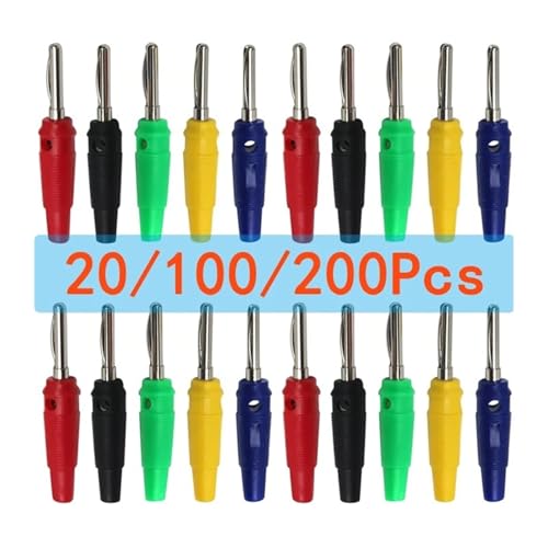 Conector banana apilable 4 mm con tornillo para altavoces en pack de 200 4