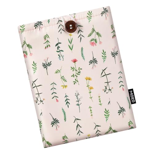 MoKo 6 7 Pulgadas de 6 7 Pulgadas para Kindle Colorsoft, Kindle Paperwhite 12th Gen 2024, Kindle 2022 2016, Bindle Pouch para Oasis/Voyage/Kobo Ereader, Flores Rosas