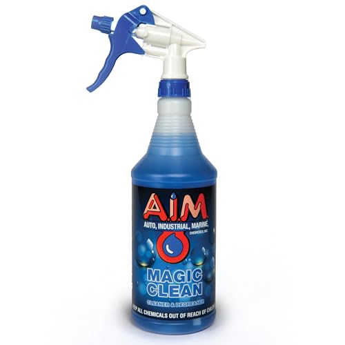 AIM Chemicals Magic Clean Multipurpose Cleaner - Industrial & Car Detailing - Cleans Cars, Trucks, SUVs, Boats, RVs - Effective Wheel & Tire Cleaner - Powerful Degreaser - Heavy Duty Use - Quart