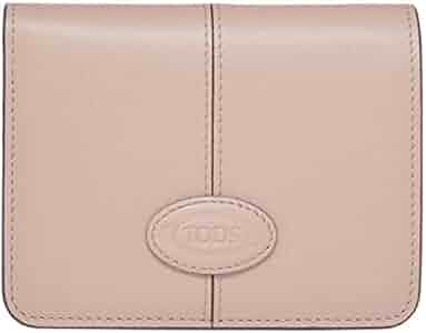 TOD'S ベージュ 二つ折り財布 TOD'S スタッズ付き二つ折り財布 ベージュ トッズ レザー ウォレット