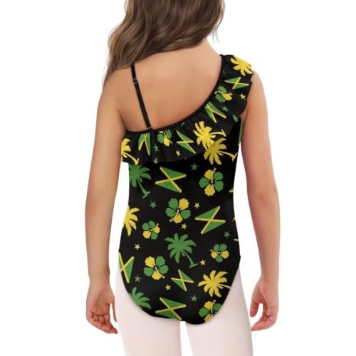 Image of Girls Swimsuit One Piece Ruffle Swimsuit Non-Slip Straps UPF 50+ for Girls Size 3-14 Years