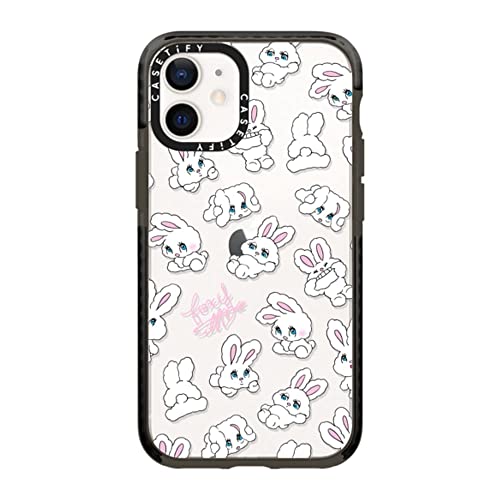 CASETiFY �C���p�N�g�P�[�X iPhone 12 Mini - Bunnies by foxy illustrations - �N���A �u���b�N