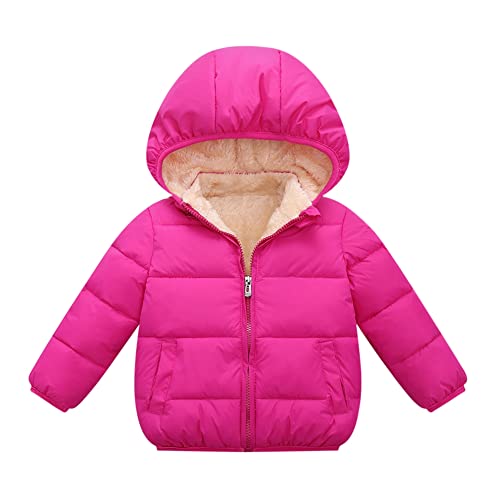 ESHOO Little Boys Girls Thick Fleece Warm Winter Coat Outerwear Hooded Down Jackets Snowsuits