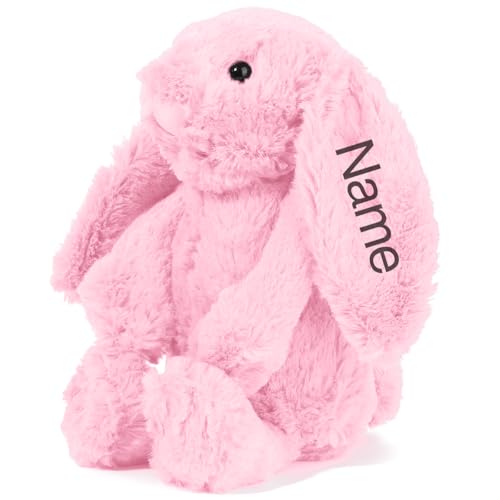 OXYEFEI Personalisierte Kuscheltier Hase,Hase Baby Geschenk Kuscheltier mit Name Personalisierte Geschenke Baby Geschenk für Mädchen, Jungen & Babys Geburtstag, Ostern