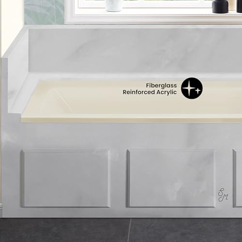 Image of Swiss Madison Voltaire 60 inch x 30 inch Right-Hand Drain Alcove Bathtub in Bisque