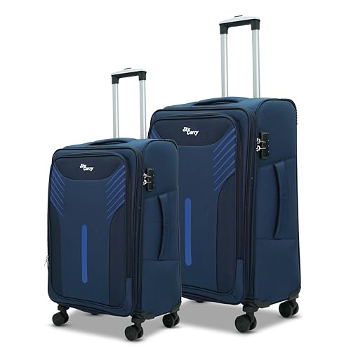 Image of Arrow Soft Set-2 Anti Theft Soft Sided Trolley for Travelling