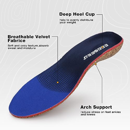 Plantillas de corcho para fascitis plantar y soporte de arco azul miniatura 2