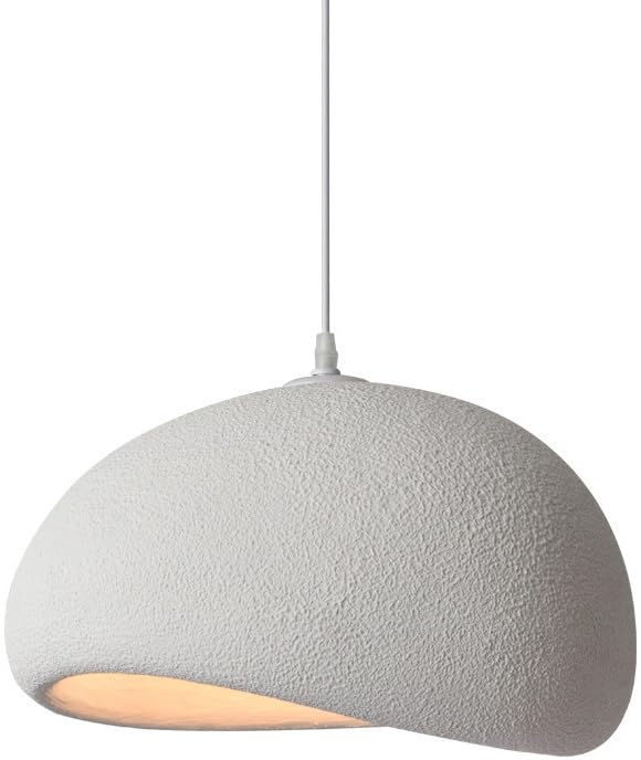 Grand luminaire suspendu moderne en résine grise pour en finir avec l'éclairage fade du salon