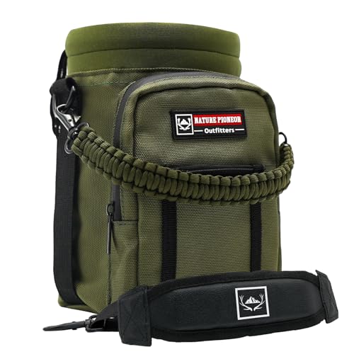 Image of NATURE PIONEOR Neoprene Insulated Water Bottle Holder with Shoulder Strap for Half Gallon 64OZ / One Gallon 128OZ Sports Water Jugs Bottles, Carrier /Pouch Sleeve for Outdoor Camping, Hiking, Fishing
