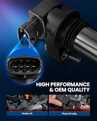 Image of KAX Ignition Coils & Spark Plugs Set Fit for CTS 2008, 2004-2007, 2009 3.6L | (w /tool) CTS 2005-2007 2.8L, Traverse 2009, STS 2005-2009 3.6L, Acadia 2009, Enclave 2009, SRX 2004-2006 3.6L UF375