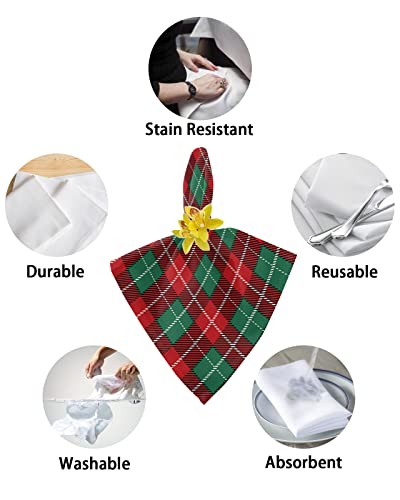 Servilletas de tela reutilizables para cena tema Navidad miniatura 6