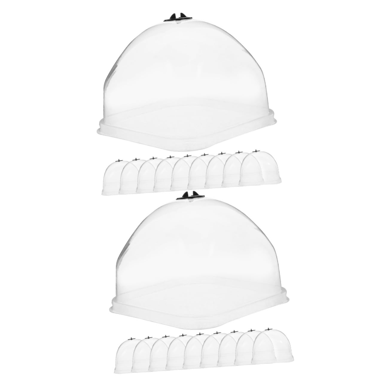 GALPADA 2 Set Copertura Idratante per Semina Piante Campane da Giardino Protettore Vegetale Pianta Copertina Cloche da Giardino Protettori degli Alberi Cupola Plastica 10 Pezzi * 2