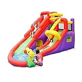 El piso inflable suave y las paredes altas brindan una plataforma de rebote segura.