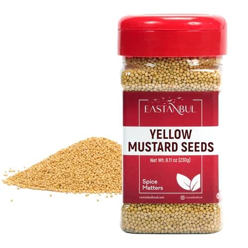 Eastanbul Mustard Seed, 8.11oz, Yellow Mustard Seeds, Semilla de Mostaza,