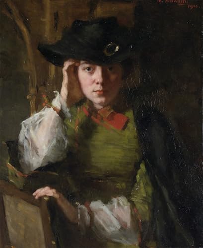 Affiche Impression d'art Tableau Portrait Lizzie Ansingh Thérèse Schwartze Toile 60x90