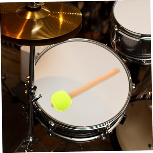Baqueta YARNOW para tambor de cabeza de béisbol, diseño ergonómico para niños y adolescentes, mango de madera, ideal para tambor redoblante de banda escolar miniatura 5