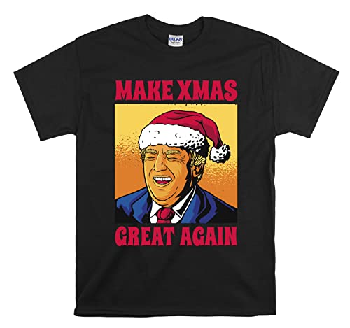 T-shirt Santas EX President USA noir unisexe taille M pour homme et femme
