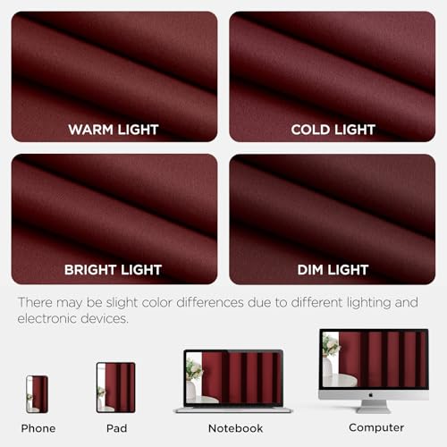 Image of Joydeco Bedroom Curtain Living Room Opaque with Eyelets 1 Piece 150 x 195 cm, Thermal Insulated Thermal Curtain Cold and Heat for Decoration and Protection of Window, Door, Dressing Room, Wardrobe