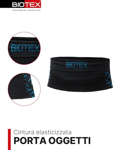 Ceinture d'enjambe extensible Biotex avec 4 poches pour smartphone L-XL