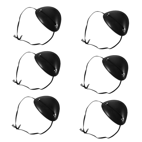WOFASHPURET Weighted Pirate Eye Mask 6 Pack Breathable and Comfortable for Halloween Party Cosplay