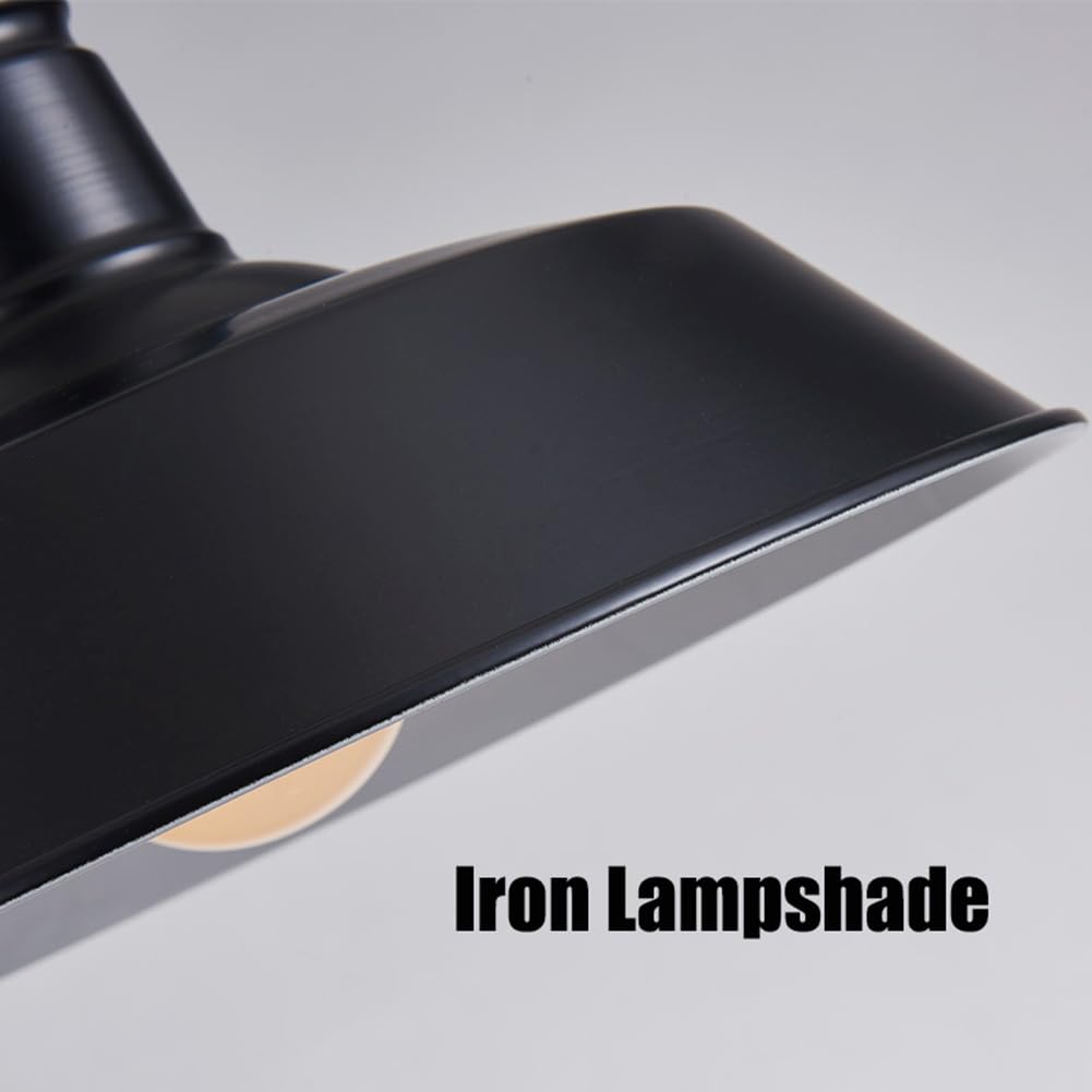 Retro bunte Metalleisen-Hängeleuchte, Vintage, Industrie-Lampe, einfache Hängeleuchte, rustikale Beleuchtung für Küche Island Bar Tisch Laundry Room (Gelb, 18,1 Zoll) (Weiß, 10,2 Zoll)